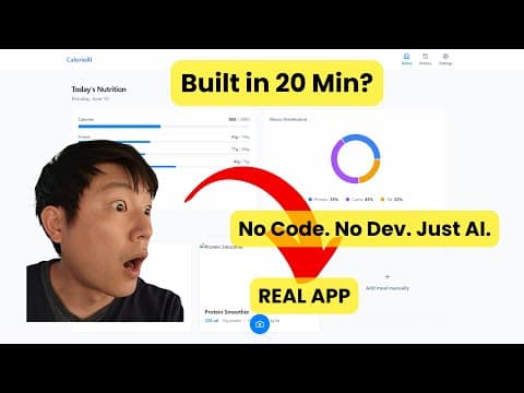 I Built a Calorie-Tracking App with ChatGPT + Lovable in Under 20 Minutes (No Code, No Dev Skills)